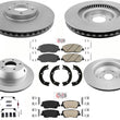 AmeriBRAKES GEO Coated Disc Brake Rotors & Pads Kit For Hyundai Santa Fe 13-16