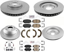 AmeriBRAKES Kit de pastillas y rotores de freno de disco recubiertos GEO para Kia Sorento 16-20