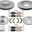 AmeriBRAKES GEO Coated Disc Brake Rotors & Pads Kit For Santa Fe Sport 2017-18