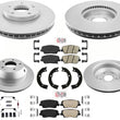 AmeriBRAKES GEO Coated Disc Brake Rotors & Pads Kit For Hyundai Santa Fe 10-12