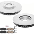 Kit de pastillas de rotores de freno de disco revestido AmeriBRAKES GEO delantero para Kia Sedona 20-2021
