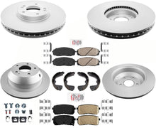 AmeriBRAKES Kit de pastillas y rotores de freno de disco recubiertos GEO para KIA Sedona 2015-2019