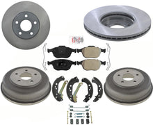 Rotores de freno de disco, pastillas de freno semimetálicas, zapatos de tambores para Ford Transit 2010-13