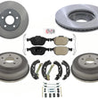 Rotores de freno de disco, pastillas de freno semimetálicas, zapatos de tambores para Ford Transit 2010-13