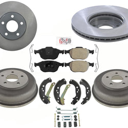 Rotores de freno de disco, pastillas de freno semimetálicas, zapatos de tambores para Ford Transit 2010-13