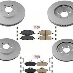 AmeriBRAKES GEO Coated Disc Brake Rotors & Pads Kit For Mustang 4.0L 2005-2010