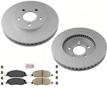 AmeriBRAKES Kit de pastillas y rotores de freno de disco con revestimiento delantero para Mustang 4.0L 05-2010