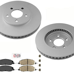 AmeriBRAKES Front Coated Disc Brake Rotors & Pads Kit For Mustang 4.0L 05-2010
