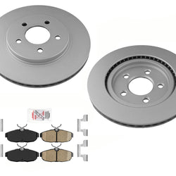 AmeriBRAKES Rear Coated Disc Brake Rotors & Pads Kit For Mustang 4.0L 2005-2010