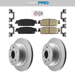 Rear Ceramic Pads & Coated Rotors FOR 2007-2014 GMC SIERRA YUKON - XL