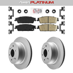 Rear Ceramic Brake Pads & Coated Rotors FOR 2007-2014 GMC SIERRA YUKON - XL