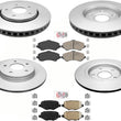 Para Town &amp; Country 2014-2016 F&amp;R Brake 302MM Rotores recubiertos GEO y pastillas de cerámica