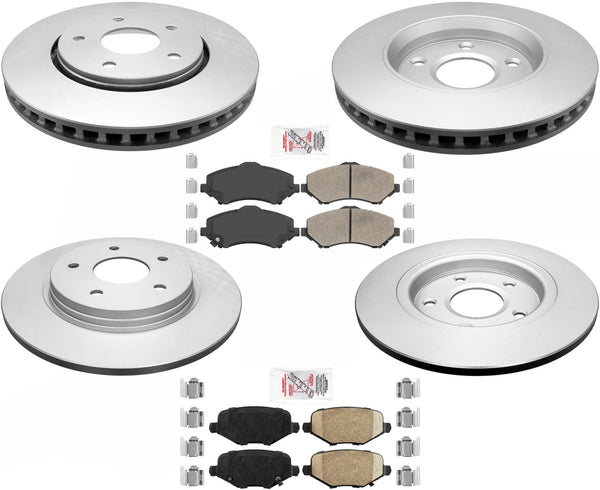 Para Town &amp; Country 2014-2016 F&amp;R Brake 302MM Rotores recubiertos GEO y pastillas de cerámica