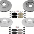 For Chrysler 200 15-17 With 305MM BRG Brake Code GEO Coated Rotors Ceramic Pads