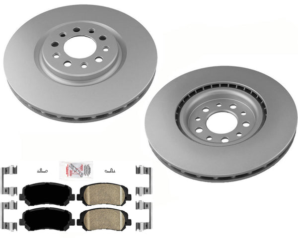 For Chrysler 200 15-17 With 330MM BRF Brake Code GEO Coated Rotors Ceramic Pads