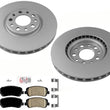 For Dodge Dart 2013-2016  Coated Front Disc Brake Rotors & Ceramic Pads