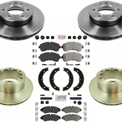 Coated Disc Brake Rotors Pads Hardware For Mercedes Benz Sprinter 2500 2019-20