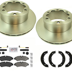 Rear Disc Brake Rotors Pads Hardware For Mercedes Benz Sprinter 2500 2019-2020
