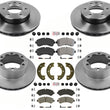 Coated Disc Brake Rotors Pads Hardware for 19-20 Sprinter 3500 Dual Rear Wheel