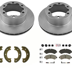 Rear Disc Brake Rotors Pads Hardware For Sprinter 3500 19-2020 Dual Rear Wheel