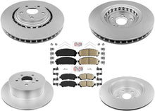 F & R AmeriBRAKES Coated Disc Brake Rotors Pads for 2008-2013 Toyota Highlander