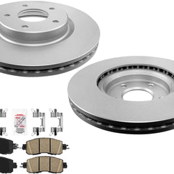 Front AmeriBRAKES Coated Disc Brake Rotors Pads for 2013-2021 Nissan Altima