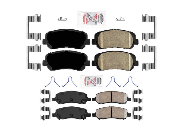 Pastillas de freno de cerámica delanteras y traseras para Dodge Dart 2013-2016