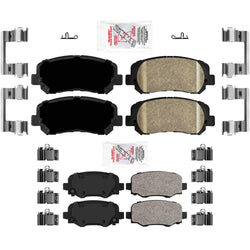 Front and Rear Ceramic Brake Pads w/ BRF Brake Code For Chrysler 200 2015-2017