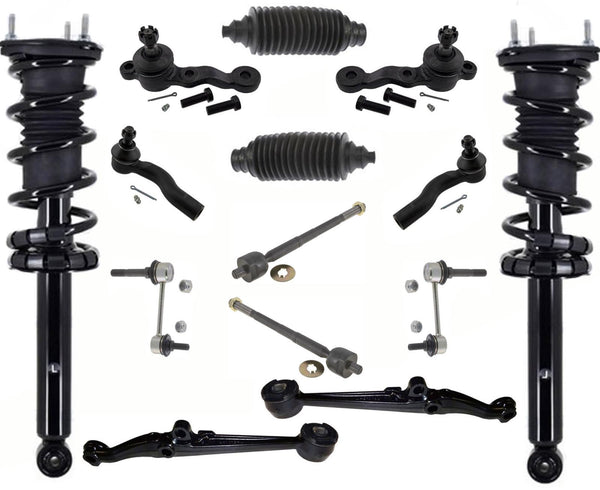 Front Struts Lower Arms Ball Joints Tie Rods Links For Lexus IS300 01-05 Sedan