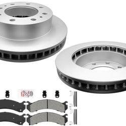 Coated Front Rotors Fleet Duty Metallic Brake Pads for GM Silverado 2500 99-09