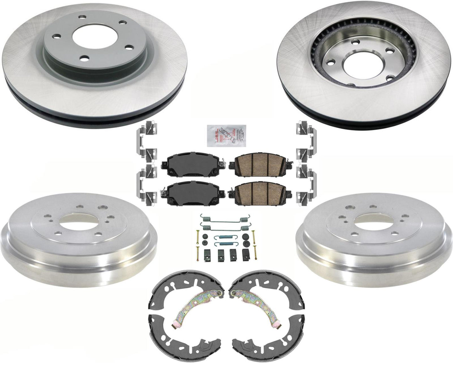 for Nissan Sentra 20-23 Front Disc Brake Drums Brake Shoes & Spring Kit