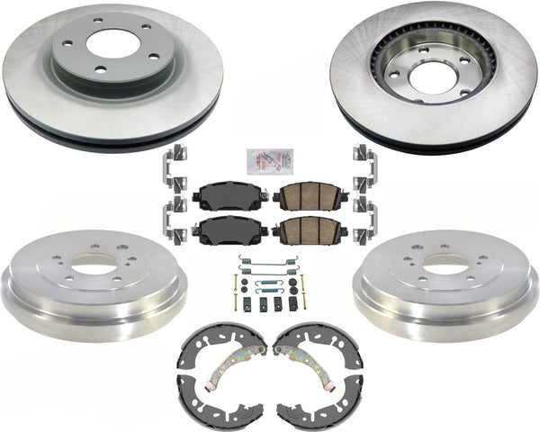 Front Disc Brake Drums Brake Shoes & Spring Kit for Nissan Sentra W Drums 20-22