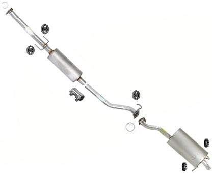 Silenciador trasero de tubo de resonador trasero fabricado en EE. UU. para Honda CR-V 2.4L 2015-2016