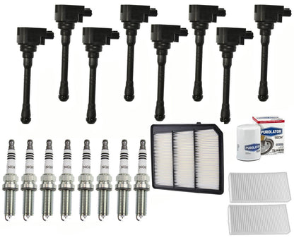 8 bobinas de encendido, bujías y filtros de iridio para Nissan Titan 5.6L 2017-2021
