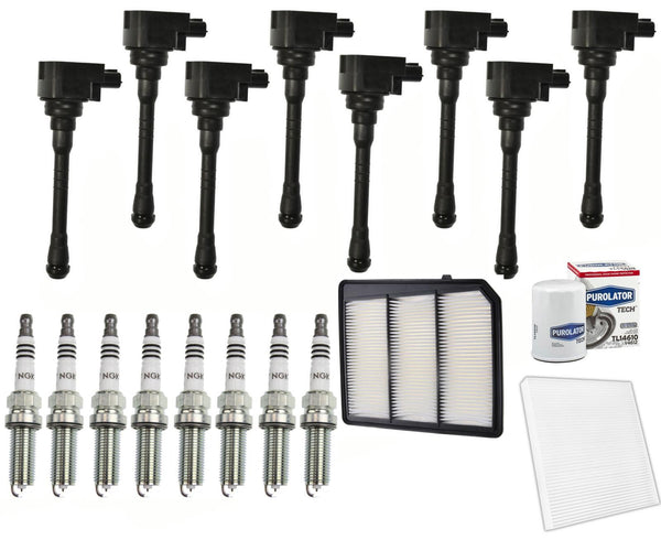 Ignition Coils Iridium Spark Plugs & Filters For Nissan Titan 5.6L XD 2016-2021