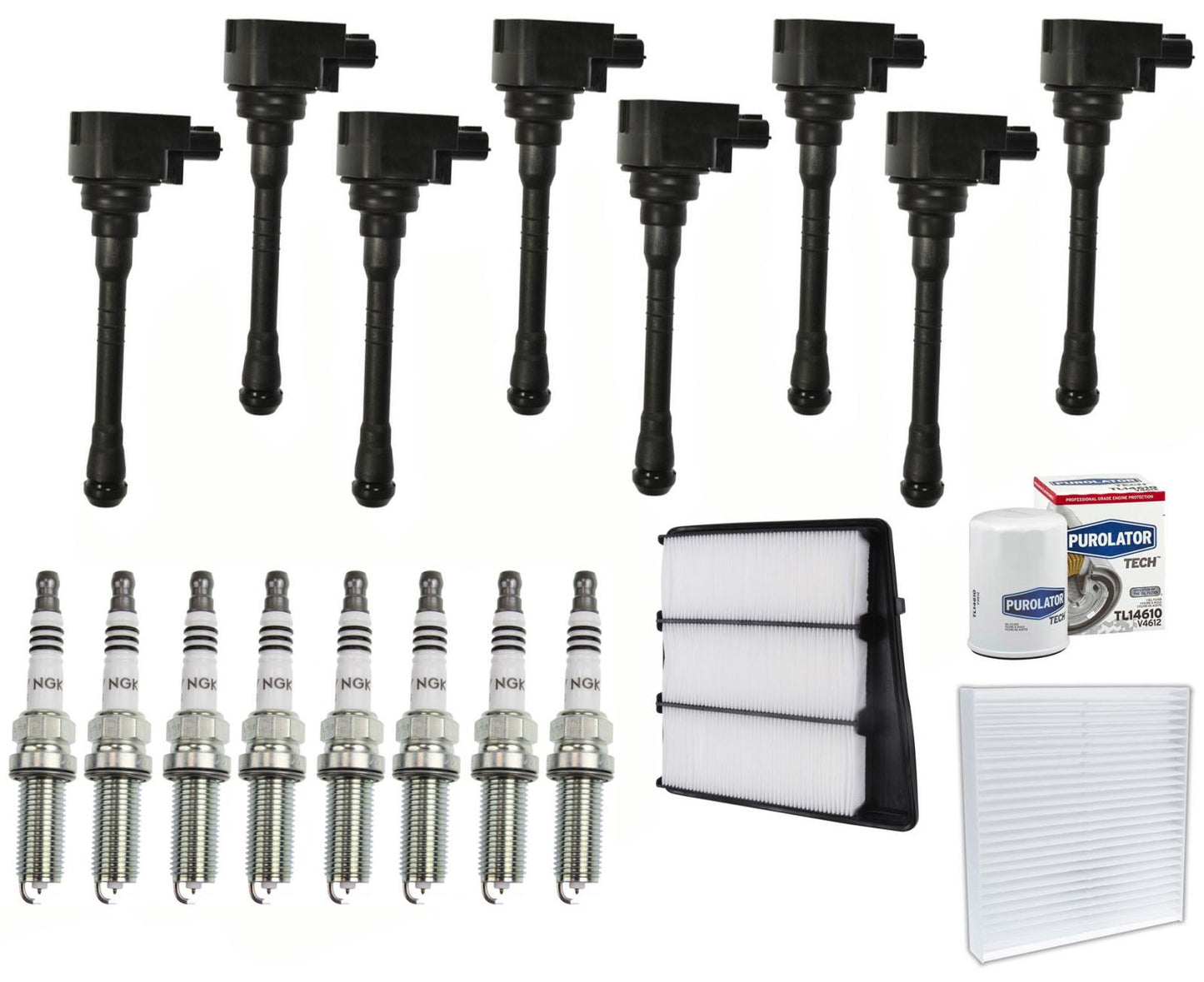 Bobinas de encendido Bujías y filtros de iridio para Nissan NV3500 5.6L 2016-2019