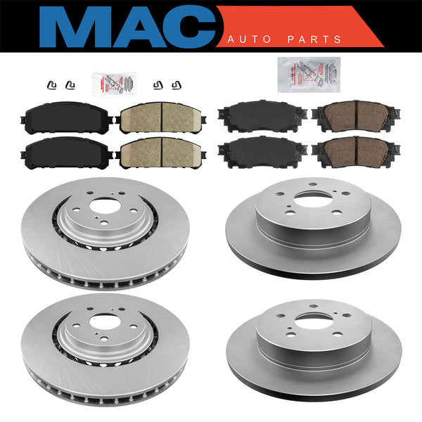 Ceramic Front & Rear Pad & Coated Rotors FOR 2015-2021 LEXUS NX200T NX300 NX300H