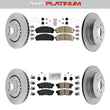 Front + Rear Brake Pads & Coated Rotors FOR 2015-2021 LEXUS NX200T NX300 NX300H