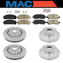 Ceramic Front & Rear Pads & Coated Rotors FOR 2008-2013 TOYOTA HIGHLANDER