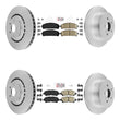 Front & Rear Ceramic Brake Pads & Coated Rotors FOR 2008-2013 TOYOTA HIGHLANDER