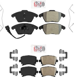 AmeriPro Platinum Pads, Hardware Sensor for 2006-2009 Audi A3 Front Wheel Drive