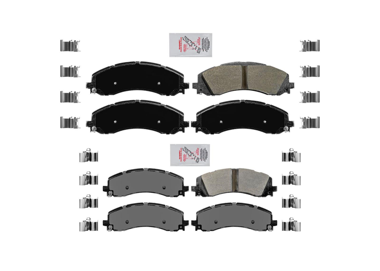 AmeriPro Almohadillas semimetálicas premium para rueda trasera doble Ram 3500 2019-2021