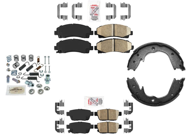AmeriPro Premium Ceramic Pads, Hardware Parking Shoes for 06-11 Ridgeline
