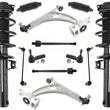 Front Struts Lower Control Arms Tie Rods & Links For Volkswagen Tiguan 09-2010