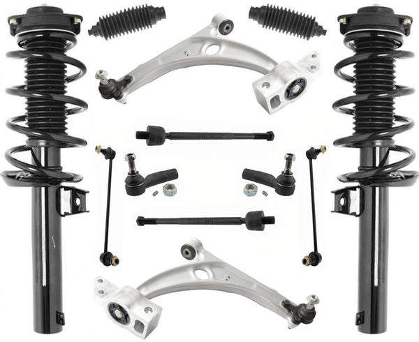 Front Struts Lower Control Arms Tie Rods & Links For Volkswagen Tiguan 09-2010