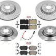 Coated Front Rear Brake Rotors Brake Pads Hardware For Audi Q5 2.0L Turbo 13-17