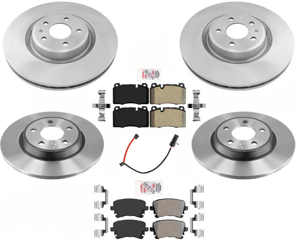 Coated Front Rear Brake Rotors Brake Pads Hardware For Audi Q5 2.0L Turbo 13-17