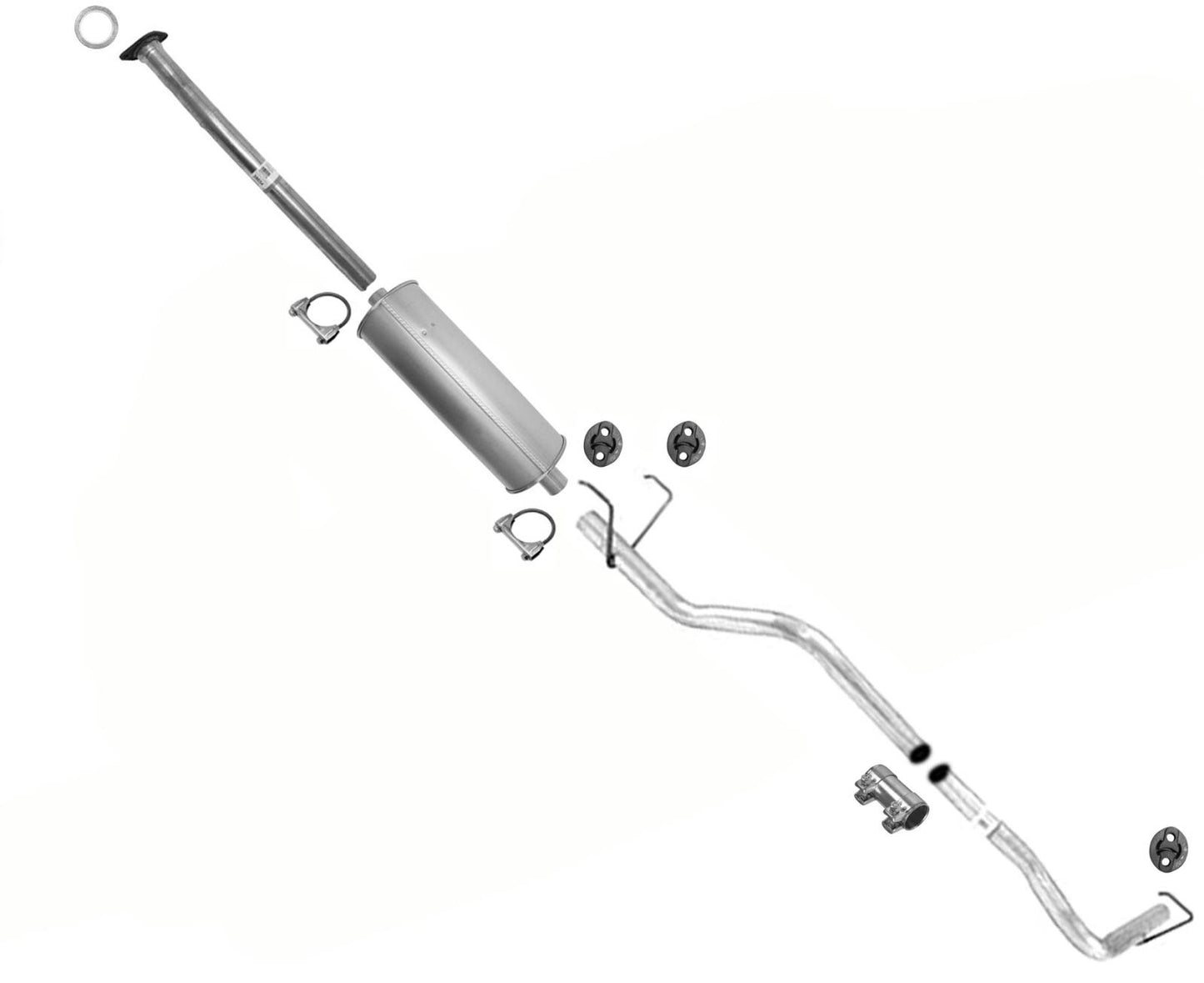 Tubo de extensión, silenciador trasero, tubo de escape para motor Toyota T100 2.7L 1995-1998