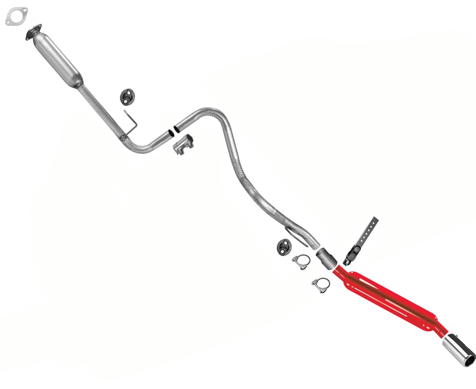 Sistema de escape silenciador Cherry Bomb Performance para Chevrolet 05-10 Cobalt 2.2L