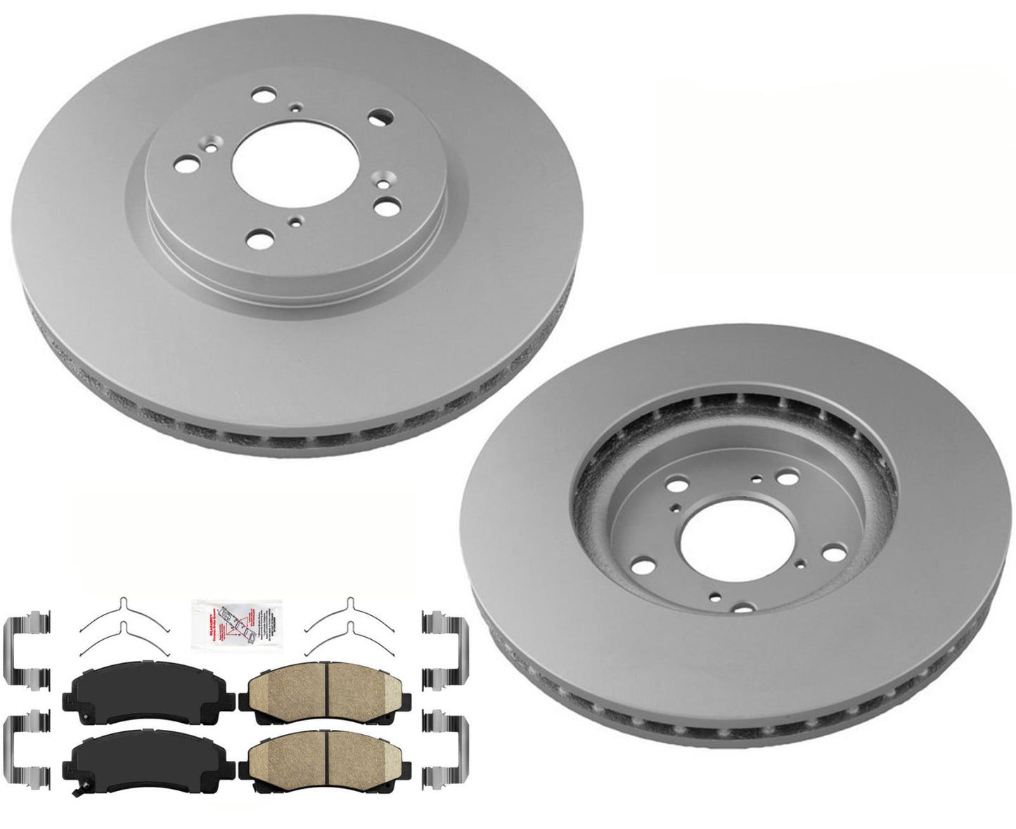 Pastillas de cerámica para rotores de freno de disco revestidos delanteros, herrajes para Honda Ridgeline 12-14